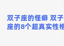 双子座的怪癖 双子座的8个超真实性格